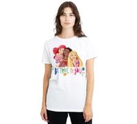 Disney Princess Be True, Be You Ariel, Moana, and Rapunzel Ladies T Shirt, White, Large