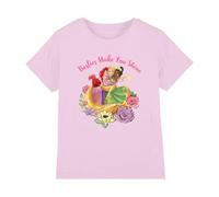 Disney Princess Besties Shine with Ariel, Rapunzel, Tiana Girls T Shirt, Pink, 12-13 Years