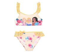Disney Princess Bikini für Mädchen und Jungen, mit Rüschen und Blumenverzierungen, gelb, 8 Jahre