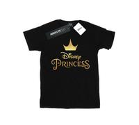 Disney - "Princess Crown Logo" T-Shirt für Mädchen (Schwarz) 7-8A / 122-128cm
