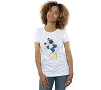Disney Princess Damen Snow White Apple Glitter T-Shirt Weiß Small