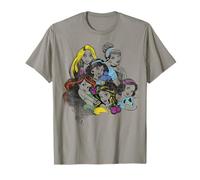 Disney Princess Group Bold Color Pop Graphic T-Shirt T-Shirt