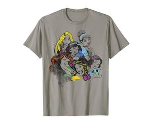 Disney Princess Group Bold Color Pop Graphic T-Shirt T-Shirt