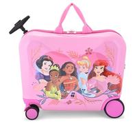 Disney Princess Kinderkoffer - 45,7 cm großes Kindergepäck - Tiana Moana Ariel Cinderella Schneewittchen Handgepäcktasche mit Rädern 45,7 x 25,4 x 36,8 cm, Prinzessin, 45,7 cm, Ride-On Luggage, 45,7