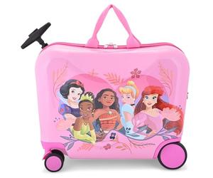 Disney Princess Kinderkoffer - 45,7 cm großes Kindergepäck - Tiana Moana Ariel Cinderella Schneewittchen Handgepäcktasche mit Rädern 45,7 x 25,4 x 36,8 cm, Prinzessin, 45,7 cm, Ride-On Luggage, 45,7