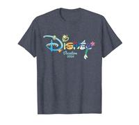 Disney Princess Letters Logo Matching Disney Vacation 2026 T-Shirt, Herren, Blau Meliert, 4XL