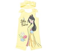 Disney Princess Mulan Baby Girls Cuddly Sleeveless Romper & Headband Yellow 18 Months