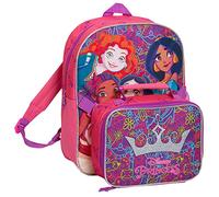 Disney Princess Rucksack mit Lunchbag für Mädchen, Schultasche, 2-teiliges Set mit passender isolierter Lunchbox