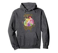 Disney Princess Tiana Ariel Rapunzel Friendship and Giving Pullover Hoodie, Unisex für Erwachsene, Anthrazit Meliert, S