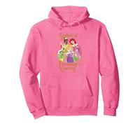 Disney Princess Tiana Ariel Rapunzel Friendship and Giving Pullover Hoodie, Unisex für Erwachsene, Leuchtendes Pink, L