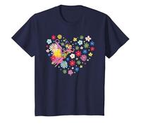 Disney Princess Tinker Bell Fairy and Flower Heart T-Shirt, Kinder, Marineblau, 92