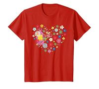 Disney Princess Tinker Bell Fairy and Flower Heart T-Shirt, Kinder, Rot, 92