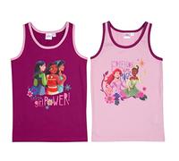 Disney Princess Unterhemd für Mädchen Hemdchen Tank Top Unterwäsche Lila/Rosa (2er Pack) (as3, Numeric, Numeric_110, Numeric_116, Regular, 110-116)