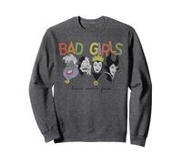 Disney Princess Villains Bad Girls Have More Fun Sweatshirt, Unisex für Erwachsene, Anthrazit Meliert, XL