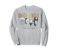 Disney Princess Villains Bad Girls Have More Fun Sweatshirt, Unisex für Erwachsene, Grau Meliert, L