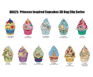 Disney Prinzessin 3D PVC-Taschenanhänger Cupcake Display (24)