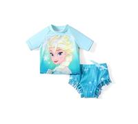 Disney Prinzessin Frozen Elsa Minnie Kleinkind Mädchen Badeanzug Sommer Tankini Badeanzug 2-teilig Bademode Rashguard Badeanzug, Disney Frozen-Green, 3-4 Jahre