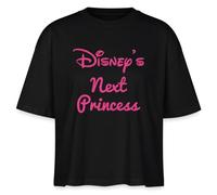 Disney Prinzessinen Disneys Next Princess Spruch Boxy Shirt Damen, XXL, Schwarz