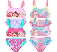 Disney Prinzessinnen - Badeanzug Bikini 2-teilig Meer Pool - Mädchen - Original Lizenzprodukt, 18010 Ariel Bikini Gelb, 6 Jahre