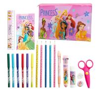 Disney Prinzessinnen Federmäppchen Mädchen, Gefülltes Pencil Case mit Schreibwaren - Mädchen Geschenke (Rosa Prinzessinnen)