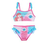 Disney Prinzessinnen Mädchen Bikini, Ariel Design Zweiteiliger Badeanzug, Kinderschwimmen, Größe 5 Jahre | Rosa