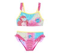 Disney Prinzessinnen Mädchen Bikini, Ariel Design Zweiteiliger Badeanzug, Kinderschwimmen, Größe 6 Jahre | Gelb