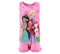 Disney Prinzessinnen Mädchen Pyjama, 2-teilig Set mit Rapunzel, Arielle und Jasmin T-Shirt und Shorts, Geschenkbox Inklusive, Größen 3 bis 8 Jahre (DE/NL/SE/PL, Alter, 5 Jahre, Regular, Rosa)