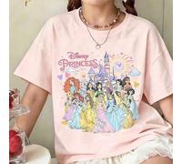 Disney Prinzessinnen Mädchen T-Shirt 6-15J. - Rundhals, einseitig bedruckt, weich atmungsaktiv - Perfektes Disney Fan Geschenk Sommer 2026