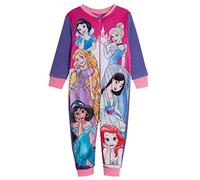 Disney Prinzessinnen Onesie Mädchen, Kuscheliger Fleece Schlafanzug Kinder, Warmer Einteiler Pyjama Overall 3-4 Jahre