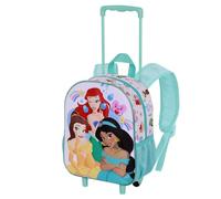 Disney Prinzessinnen Rainbows-Kleiner 3D Rucksack mit Rädern, Mehrfarbig, 26 x 34 cm, Kapazität 7 L