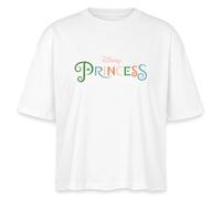 Disney Prinzessinnen Schriftzug Mit Logo Boxy Shirt Damen, XL, Weiß