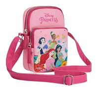 Disney Prinzessinnen Umhängetasche Crossbody Bag mit 2 Fächern & Verstellbarem Gurt - Mädchen Geschenke