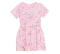 Disney Prinzessinnenkleid für Mädchen, Sommerkleid, Sommerkleid, kurzärmeliges T-Shirt, Baumwollkleid, rosa Tunika-Oberteil