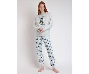 Disney Pyjama "Disney" in Hellgrau - Größe XL | Damen Loungewear