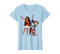 Disney Ralph Breaks the Internet Vanellope and Moana T-Shirt T-Shirt, Damen, Himmelblau, XS