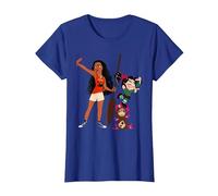 Disney Ralph Breaks the Internet Vanellope and Moana T-Shirt T-Shirt, Damen, Königsblau, XXL