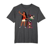 Disney Ralph Breaks the Internet Vanellope and Moana T-Shirt T-Shirt, Herren Große Größen, Anthrazit Meliert, 5X Tall