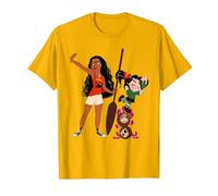 Disney Ralph Breaks the Internet Vanellope and Moana T-Shirt T-Shirt, Herren, Leuchtendes Gold, XXL
