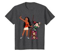 Disney Ralph Breaks the Internet Vanellope and Moana T-Shirt T-Shirt, Kinder, Anthrazit Meliert, 128