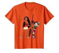Disney Ralph Breaks the Internet Vanellope and Moana T-Shirt T-Shirt, Kinder, Orange, 116