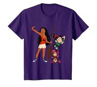 Disney Ralph Breaks the Internet Vanellope and Moana T-Shirt T-Shirt, Kinder, Violett, 128