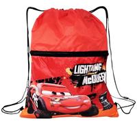 Disney Rucksack für Schule und Freizeit Cars Lightning McQueen 2 Fächer mit externem Reißverschluss und Kordelzugverschluss 44 x 34 cm