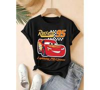 Disney Rust-eze No.95 Racing Print Kurzarm-T-Shirt | Niedliches Cartoon-T-Shirt mit Rundhalsausschnitt, geeignet für den täglichen Freizeitgebrauch
