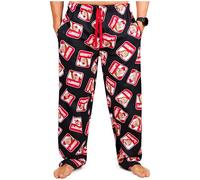 Disney Schlafanzug Hose Herren Freizeithose Lang 100% Baumwolle Jogginghose Teens Männer Pyjamahose mit Kordelzug (L, Multi Grumpy)