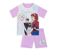 Disney Schlafanzug Mädchen, Kurzarm Frozen Schlafanzug Kinder, Kinder Pyjama Für Den Sommer, Süße Schlafanzüge Für Mädchen, Lila 116