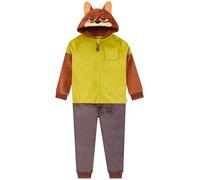 Disney Schlafoverall Kinder, Zootopia Onesie Jungen, Nick Wilde Onesie Kinder Kuschelig, Fleece Schlafoveralls für Jungen 146