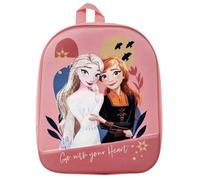 Disney Schulrucksack Frozen Elsa Anna für Kindergarten mit geprägtem Bild 3D-Effekt Farbe Rosa, SONSTIGES, Mini