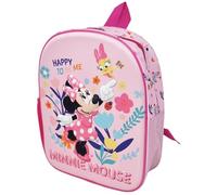 Disney Schulrucksack Minnie Mouse Maus Happy To Be Me für Kindergarten Farbe Rosa mit Seitentasche