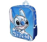 Disney Schulrucksack Stitch für Kindergarten, Farbe blau, mit Seitentasche