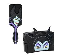 Disney Schurken Kulturbeutel und Kamm, Maleficent Beauty Set Reisetasche und Haarbürste, Geschenk für Mädchen, Frauen, Teenager
